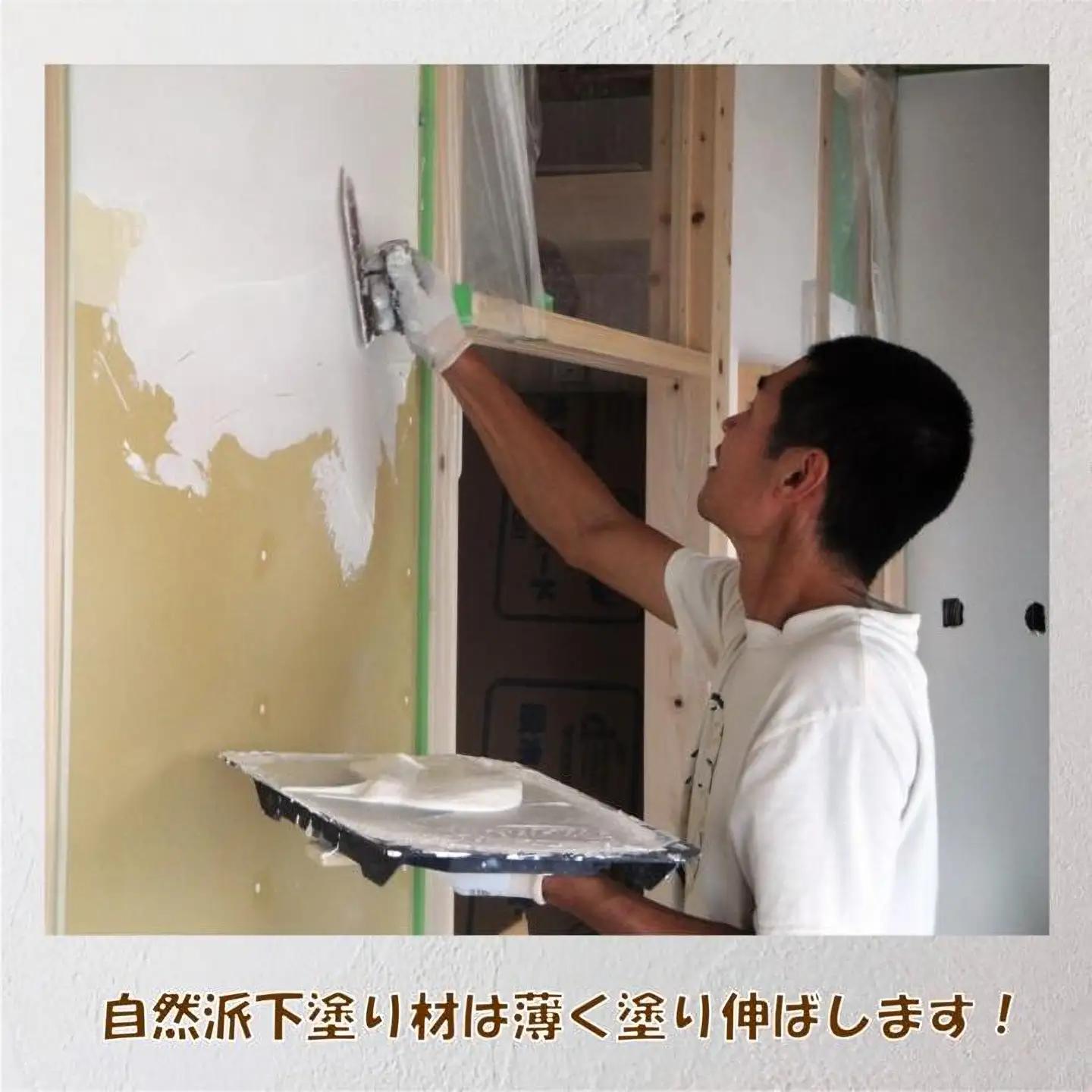 漆喰 自然派ねりしっくい SELF-re セルフル 専用下塗り材 18kg[32平方メートル] | 簡単 DIY 練り済み しっくい 珪藻土 自然素材 リノベ リフォーム 南国市