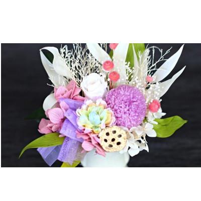 ふるさと納税 岡山市 プリザーブドフラワー仏花　なないろ |  | 01