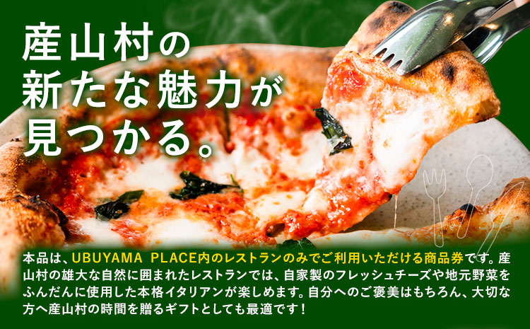 UBUYAMA PLACE レストラン 商品券 3000円 《30日以内に出荷予定(土日祝除く)》熊本県 産山村 チケット イタリアン ピザ 観光 プレゼント 贈り物 ギフト 金券 送料無料 産山 プ