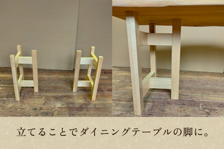無垢材テーブル・座卓兼用脚 《幅54.5cm×高さ64cm×奥行30cm》 家具 インテリア ハンドメイド DIY 脚のみ 足 あし 木製 吉建 新潟県加茂市
