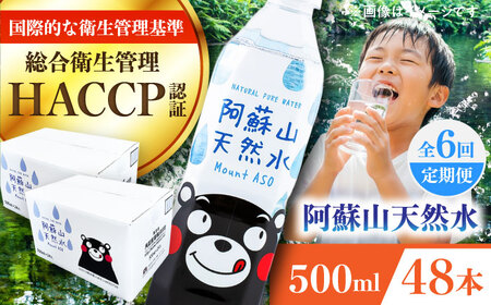 【全6回定期便】阿蘇山天然水 500ml 計48本(24本×2ケース) 飲み物 BHDG017 飲み物