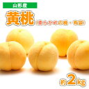 【ふるさと納税】山形産 黄桃 (柔らかめの桃・有袋) 約2kg 秀品 【令和6年産先行予約】FS23-718