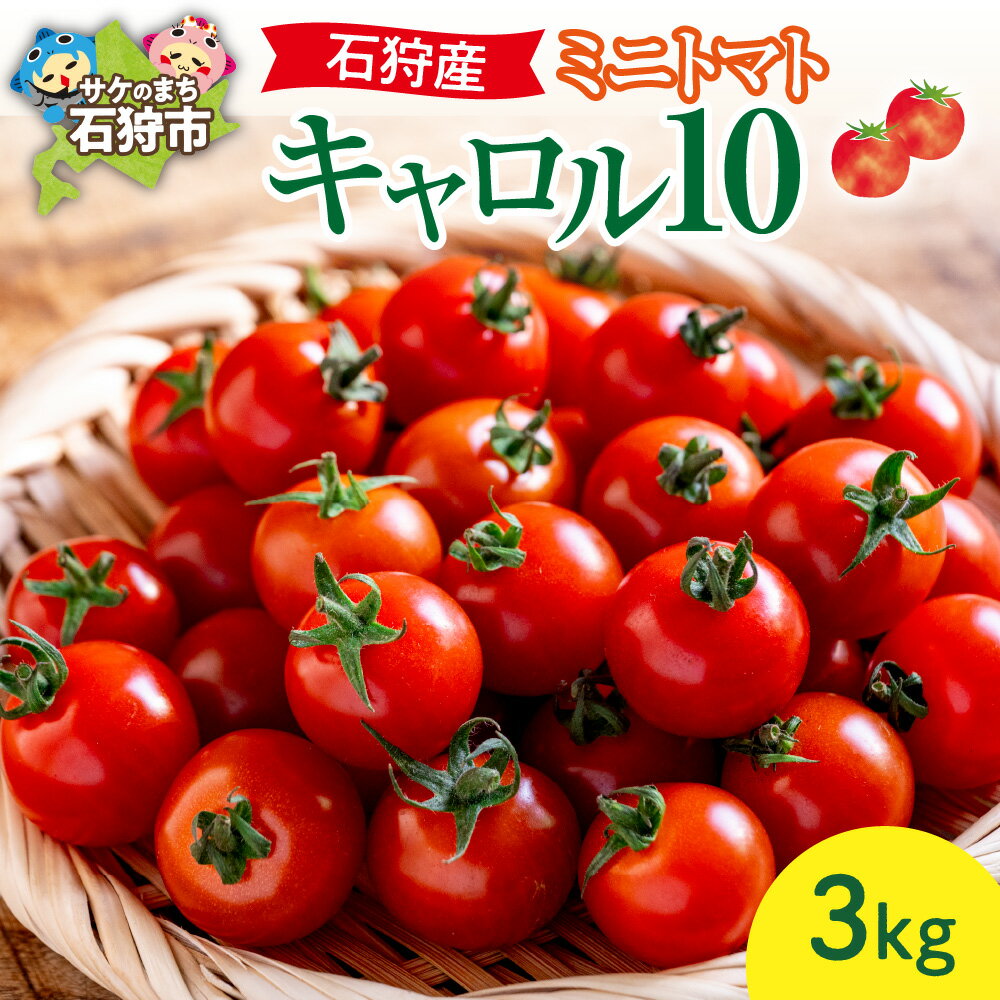 【ふるさと納税】《レビューキャンペーン》トマト ミニトマト 野菜　【2025年度産：7月〜9月発送】石狩産ミニトマト（キャロル10）3kg　石狩市 いしかり 北海道 北海道産 農産物 夏野菜 プチトマト ぷちとまと ミニとまと とまと 甘い きゃろる