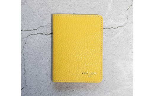 maf pinto (マフ ピント) レザーカードケース クリアポケット ライトイエロー ADRIA LINE 本革 日本製