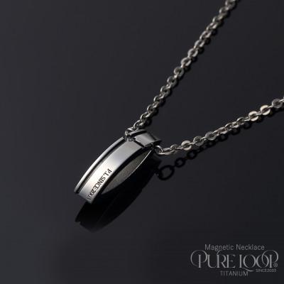 ふるさと納税 東大阪市 管理医療機器　純チタン永久磁気ネックレス　PURE　LOOP　OZ　クリスプブラック　55cm