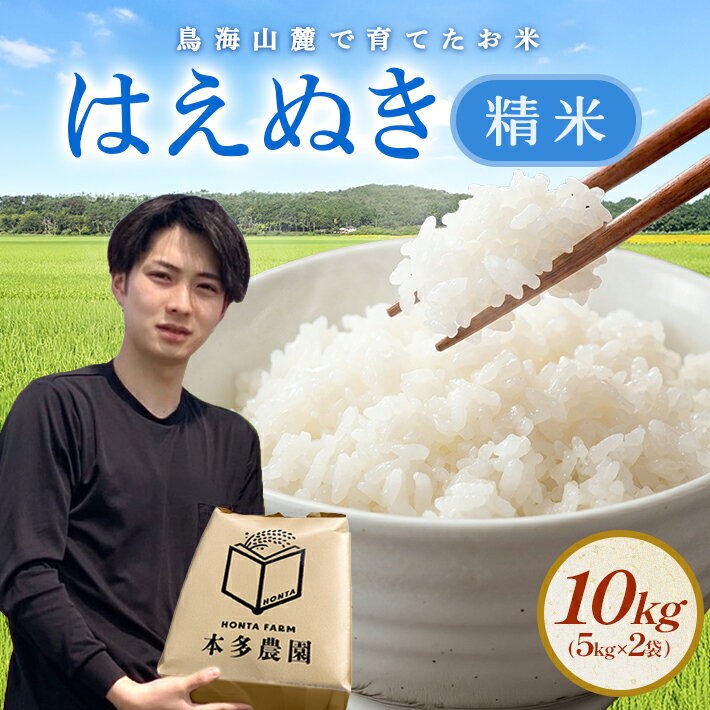 【ふるさと納税】≪新米予約≫ はえぬき 精米 計10kg 5kg×2袋 令和8年産米 山形県酒田産 ご希望の時期頃お届け 東北 山形県 酒田市 庄内地方 庄内平野 米 お米 白米 ブランド米 ご飯 ごはん 農家直送 産地直送 本多農園