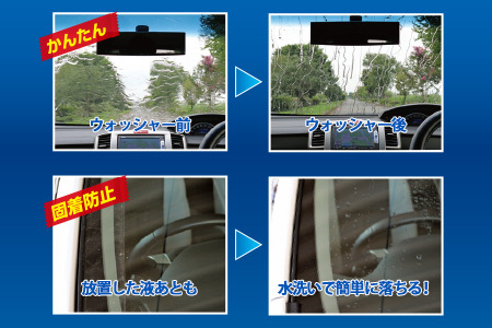 撥水ウォッシャー液(スタンディングパウチタイプ)  2本　カー用品 洗車用品 シャンプー 【掃除】車【洗車】 自動車 水垢 大容量 【カーケア】【大掃除】掃除グッズ