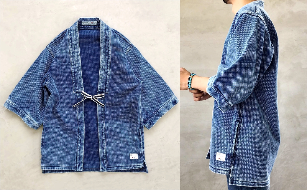 
            【選べるサイズ】BLUE SAKURA 刺し子 着物ジャケット（半袖）DNTSW07LID 着物 ジャケット モダンジャケット 上着 服  ファッション  岡山県 倉敷市
          