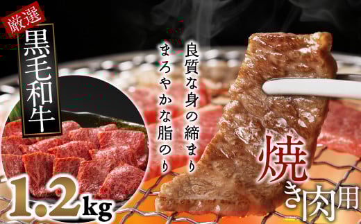 C-15.【和牛専門店がセレクト】　国産黒毛和牛　上バラ　焼肉用　1.2kg
