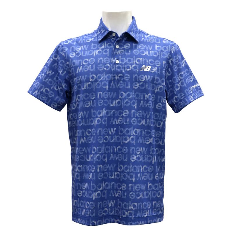 【ふるさと納税】ニューバランスゴルフ ウェア 半袖 ポロシャツ メンズ 通気性 ブルー 012-6168007　お届け：2026年3月10日～2029年12月30日