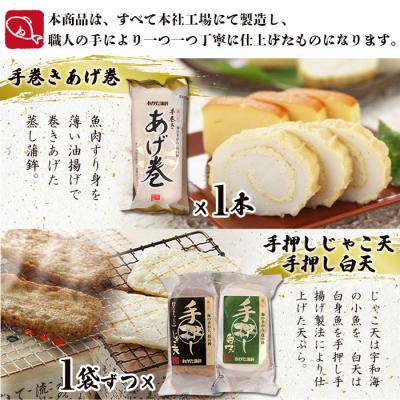 ふるさと納税 西予市 <宇和海からの贈り物　おがた蒲鉾 詰め合わせセット(ギフト可)>　海産　じゃこ天　あげ巻　天ぷら　魚 |  | 01