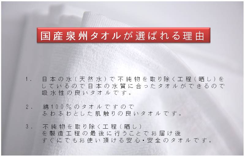 ボーダーカラー ガーゼパイルタオル 4枚【泉州タオル 国産 吸水 普段使い シンプル 日用品 家族 ファミリー】 099H2381