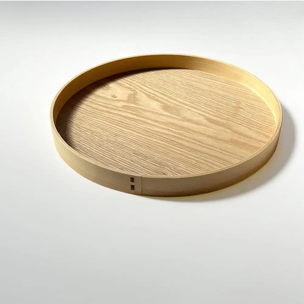 曲げわっぱ 木製 丸盆 30cm お盆 トレイ トレー ランチョンマット 朝食 食器 プレート 和歌山【YG403】