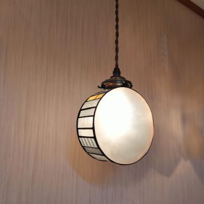 ふるさと納税 基山町 ステンドグラス【望月ペンダントランプ】USA　ドイツ製ガラス使用　電球付き |  | 02