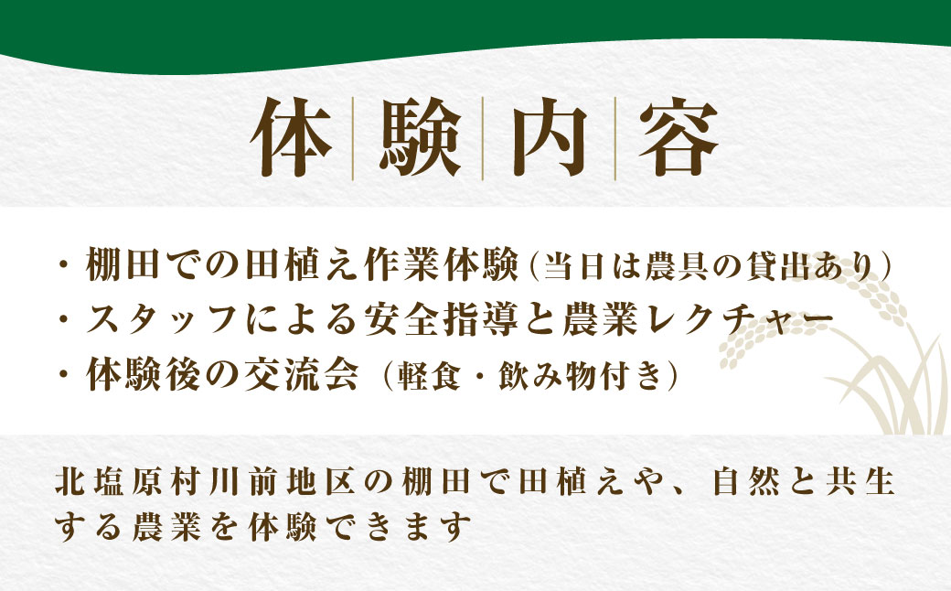 北塩原村川前棚田　田植え体験 KBAH002