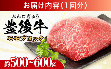 【全3回定期便】【訳あり】おおいた豊後牛 モモ ブロック 約500g?600g 日田市 / 株式会社MEAT PLUS　牛 うし 黒毛和牛 和牛 豊後牛[AREI116]