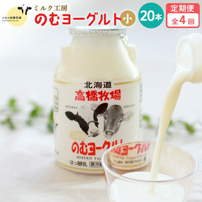 【ふるさと納税】【定期便：全4回】 のむヨーグルト 150ml 20本 ヨーグルト 飲むヨーグルト 濃厚 オンライン 申請 ふるさと納税 北海道 ニセコ町 乳製品 牛乳 健康 善玉菌 整腸 免疫力アップ 定期便 4ヶ月 月1回 朝食 おやつ ニセコ町 【03123】