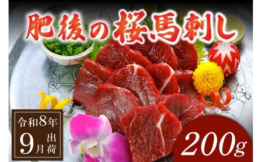 〈令和8年9月出荷〉肥後の桜馬刺し 上赤身 200g
