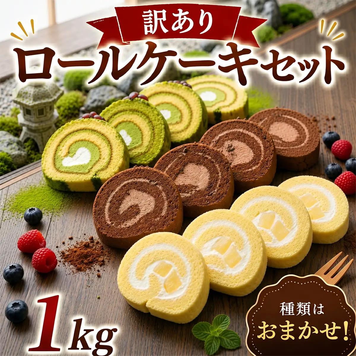 【訳あり】 ロールケーキ 1kg 食べ比べ ロール