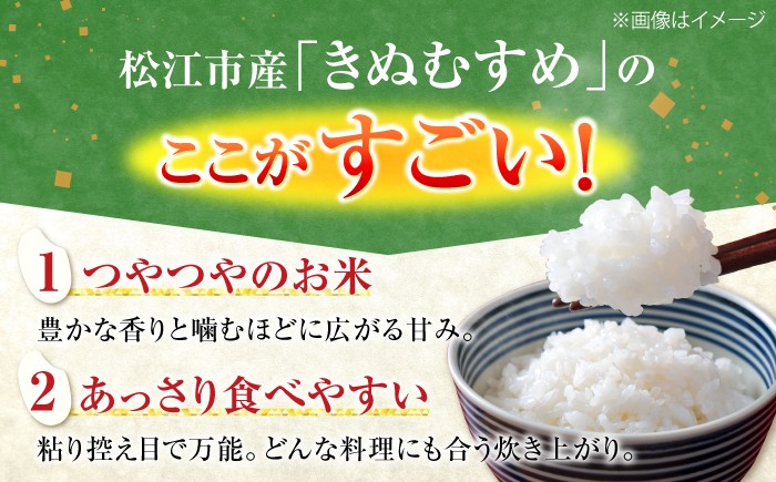 令和8年産 新米 米 定期便 きぬむすめ 松江市産 ごはん ソムリエ厳選 減農薬 10kg 白米 島根 お米 ギフト お歳暮