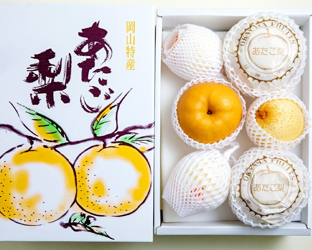 【ふるさと納税】あたご梨（2～3玉）・鴨梨（3～6玉） 詰め合わせ 2種 セット 合計約4kg 家庭用 愛宕梨 ヤーリー 梨 なし ナシ くだもの 果物 果実 フルーツ 岡山県産 国産 岡山県 倉敷市 送料無料 【2025年11月下旬～12月下旬迄順次発送予定】