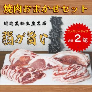 龍泉洞黒豚おまかせ焼肉セット　2kg(2000g)【配送不可地域：離島】【1618939】