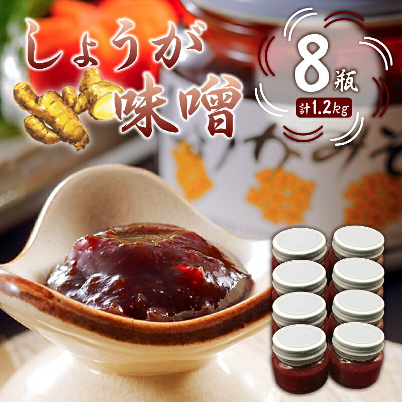 【ふるさと納税】しょうが味噌 150g×8個 千葉県 南房総市 辛み 生姜 風味 甘辛 ご飯のお供 みそおでん 大根 こんにゃく きゅうり 野菜炒め 高家ふるさと産品 食品 国産 お取り寄せ ジンジャー 送料無料