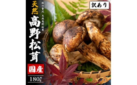 訳あり　国産　天然高野松茸　約180g【1639364】