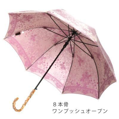 ふるさと納税 都留市 創業150年以上の傘専門店が作る【婦人長傘】赤紫系・可憐さと繊細さが爽やかに引き立つ晴雨兼用傘 |  | 03