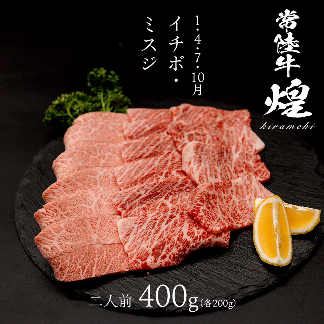 【定期便】＜全3回＞ 【 常陸牛 煌 】 焼肉 希少部位 堪能セット 約2人前 (茨城県共通返礼品)  牛肉 ブランド牛 きらめき 和牛 A5 黒毛和牛 国産黒毛和牛 国産牛 希少 贈答 ギフト [B