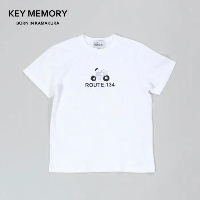 《3》【KEYMEMORY 鎌倉】ルート134イラストTシャツ WHITE