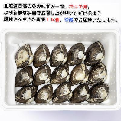 ふるさと納税 新ひだか町 < 11月中旬より順次発送 > 北海道産活ホッキ貝 15個(殻付き) < 先行受付 > |  | 01