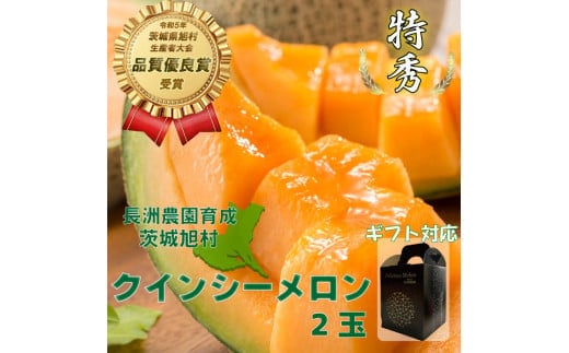 
										
										【特秀】クインシーメロン 2玉（1.2kg×2）茨城旭エメラルド
									