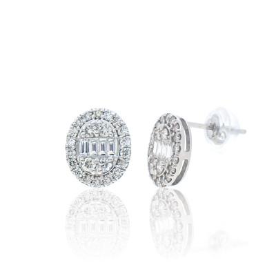 ふるさと納税 泉佐野市 ARC-EN-CIEL　プラチナ ダイヤ0.50ct オーバル形ピアス　【鑑別書付き】 J020-4 |  | 03