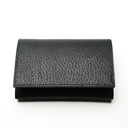 【ふるさと納税】名刺入れ 名刺ケース カードケース 国産 猪革 手縫い 黒 ブラック 本革 レザー GOMYO LEATHER ビジネス 名刺 いのしし イノシシ 猪 革製品 猪皮 なめし革 五名 里山 誕生日 縦7.5cm 横11.0cm さいふ 香川県 東かがわ市 46311575