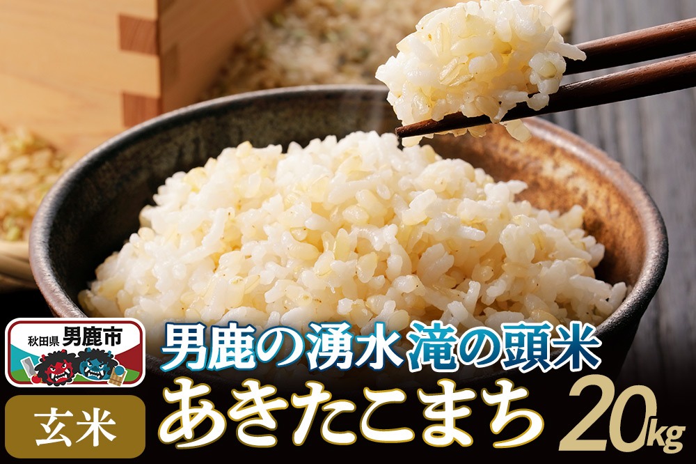 ＜新米受付＞令和7年産 あきたこまち 玄米 男鹿の湧水 滝の頭米 20kg 秋田県 男鹿市 いりあいファーム滝の頭|23_ift-022001