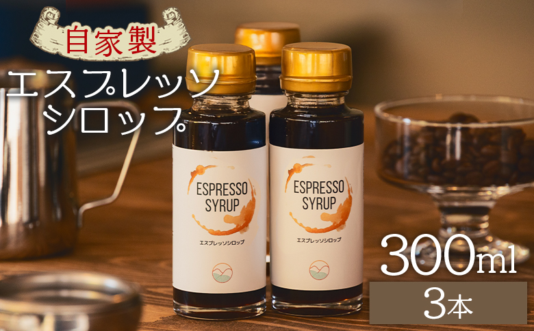 コーヒー 自家製エスプレッソシロップ 3本 合計300ml - コーヒー 珈琲 シロップ トッピング アレンジ 炭酸割り カフェオレ 牛乳 ジュース ドリンク 希釈 アイス tc-0015