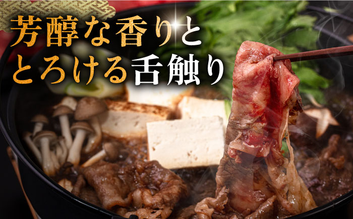 【全12回定期便】壱岐牛 ロース すき焼き・しゃぶしゃぶ用 550g《壱岐市》【中津留】 サーロイン リブロース 肩ロース すき焼き しゃぶしゃぶ 牛肉 [JFS065]