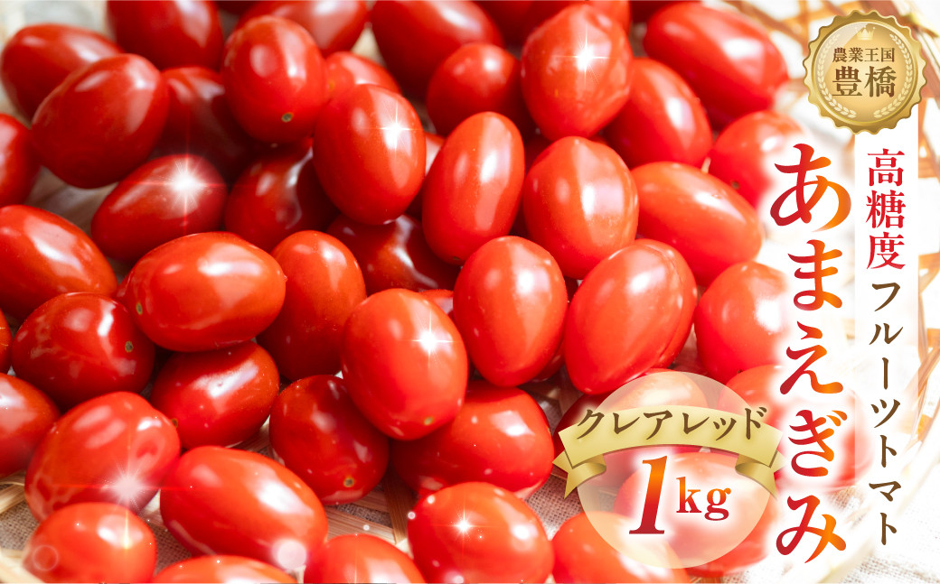 
            【先行予約】あまえぎみ クレアレッド フルーツトマト 1キロ 1kg たっぷり ミニトマト プチトマト トマト 高糖度 甘い フルーツ 野菜 お弁当 サラダ ギフト リコピン 完熟 新鮮 ツヤツヤ おいしい お取り寄せ とまと 特産品 ブランド ブランドトマト 愛知県 豊橋市
          