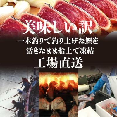 ふるさと納税 枕崎市 【訳あり】大きい!!!サイズの炭火焼鰹タタキ&さしみ　A0-35 |  | 02
