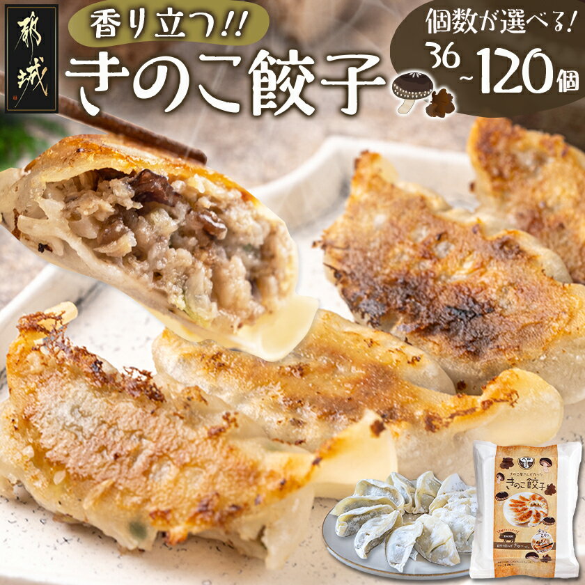 【ふるさと納税】【個数が選べる！】香り立つ！！「きのこ餃子」 - ギョウザ 36個/72個/120個 椎茸・きくらげ 都城産豚肉 きゃべつ ニラ ニンニクを使用 キノコ餃子 ヘルシーぎょうざ 加工品 たっぷり 送料無料 SKU-8701 【宮崎県都城市は2年連続ふるさと納税日本一！】