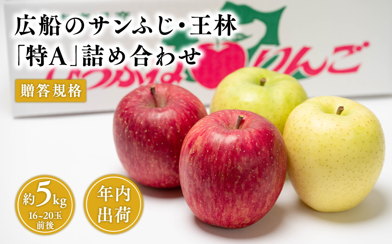 
            ≪年内発送≫青森県産 贈答用 広船のサンふじ・王林詰合せ 約5kg 特A【青森県 平川市 広船アップルクラブ】贈答 サンふじ ふじ 王林 広船 年内 青森 青森県産 平川 りんご リンゴ 林檎 くだもの 果物 フルーツ 
          
