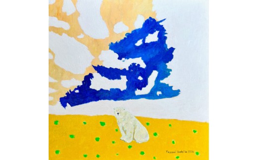 「青空が広がる途中」 絵画 小サイズ 33.0cm×33.0cm HAS001-6