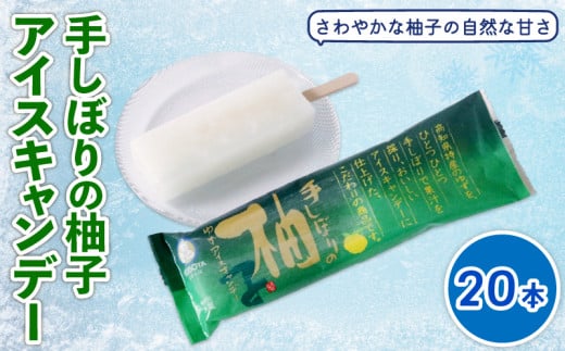 手しぼりの柚子アイスキャンデー80ml✕20本 | アイスクリーム 人気 大容量 有名 アイスセット 詰め合わせ スイーツ ジェラート 久保田食品 高知県 南国市