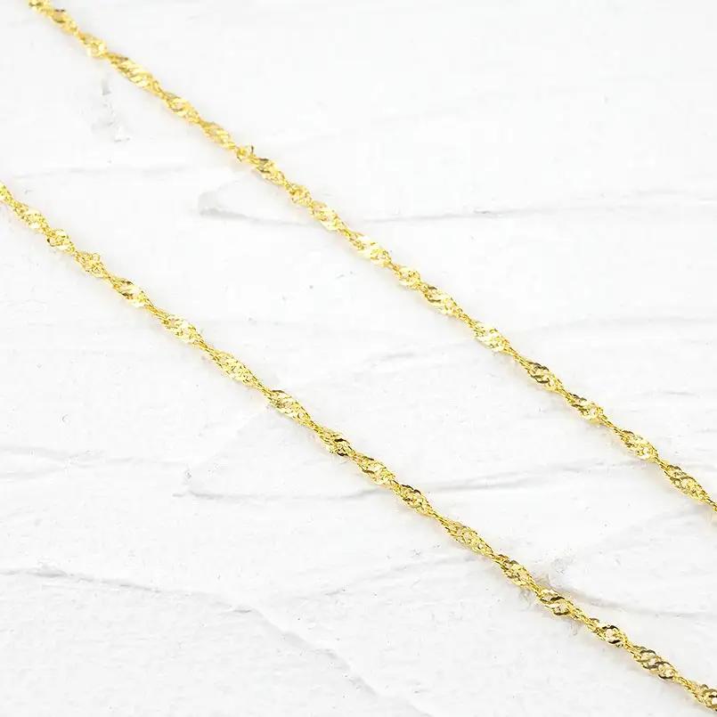  純金 ネックレス チェーン のみ 24金 ロングネックレス 80cm スクリューチェーン ゴールド ロング k24 24k チェーンだけ ジュエリー 山梨県 昭和町 送料無料 管理番号220517m