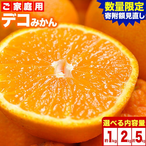 【ふるさと納税】＼寄附額見直しました／デコポン ( 不知火 )と同品種！デコみかん 熊本県産 (津奈木町産含む) 訳あり 選べる容量 2kg 5kg 8kg 柑橘《2月中旬-4月末頃出荷》 みかん フルーツ 不知火 先行予約 訳あり 訳アリ ご家庭用 でこみかん みかん 果物 予約受付