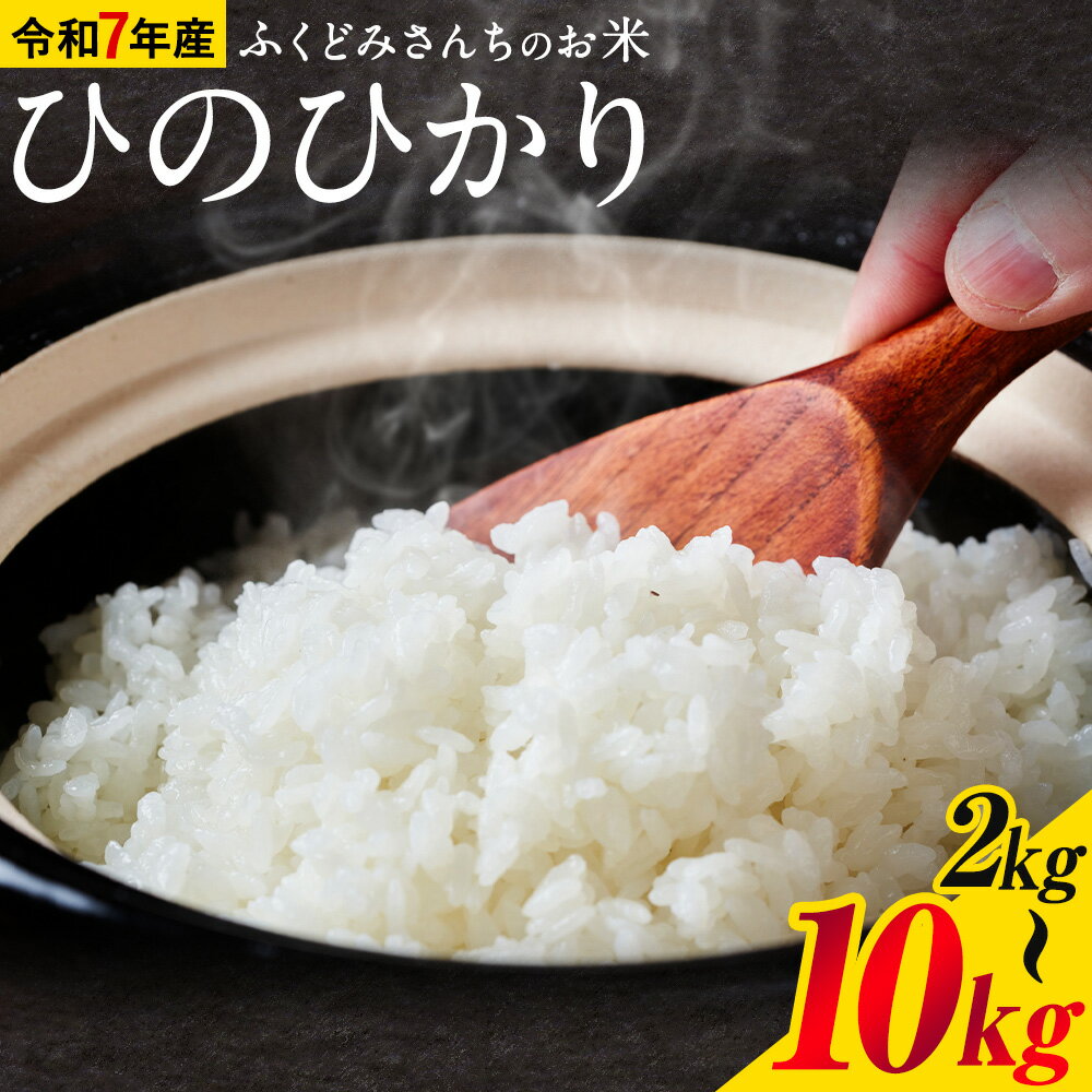【ふるさと納税】令和7年産 米 お米 こめ ふくどみさんちのお米 ひのひかり 2kg 4kg 6kg 8kg 10kg 熊本県産 御船町《30日以内に出荷予定(土日祝除く)》熊本県 御船町 コメ おこめ 熊本 御船 御船 白米 ごはん ヒノヒカリ