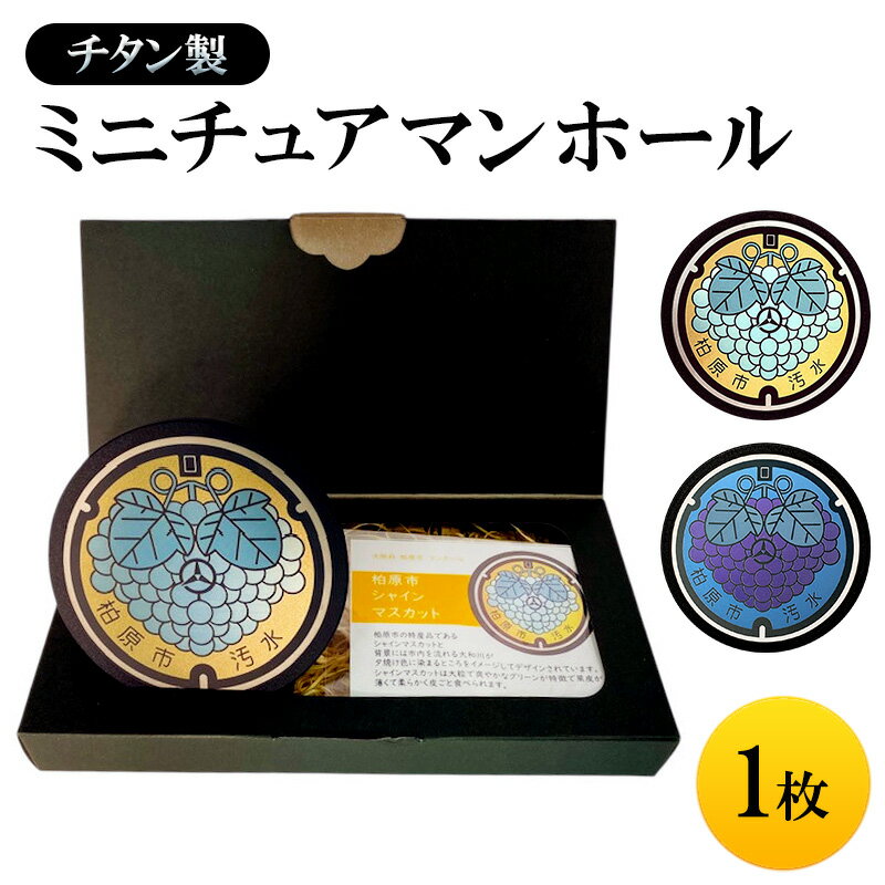 【ふるさと納税】チタン製ミニチュアマンホール【ぶどう・シャインマスカット】