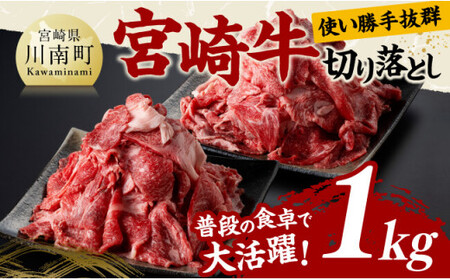 宮崎 牛切り落とし 1kg【 肉 牛肉 国産 宮崎県産 黒毛和牛 和牛 切り落とし 】