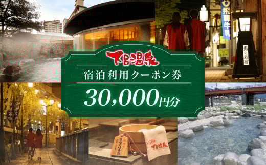 下呂温泉宿泊利用クーポン券（30,000円分）旅館 ホテル 宿泊券 旅行 温泉 3万円分 30000円 宿泊 （有効期限 発行日より3年間）下呂市 下呂温泉 岐阜県 宿泊 東海 中部